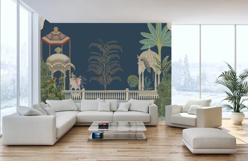 Exquisite Mughal Garden Wallpaper: Nature’s Splendor at Home