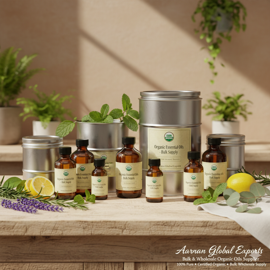 Organic Essential Oils Bulk | 100% Pure & Certified Oils – Aarnav Global Exports