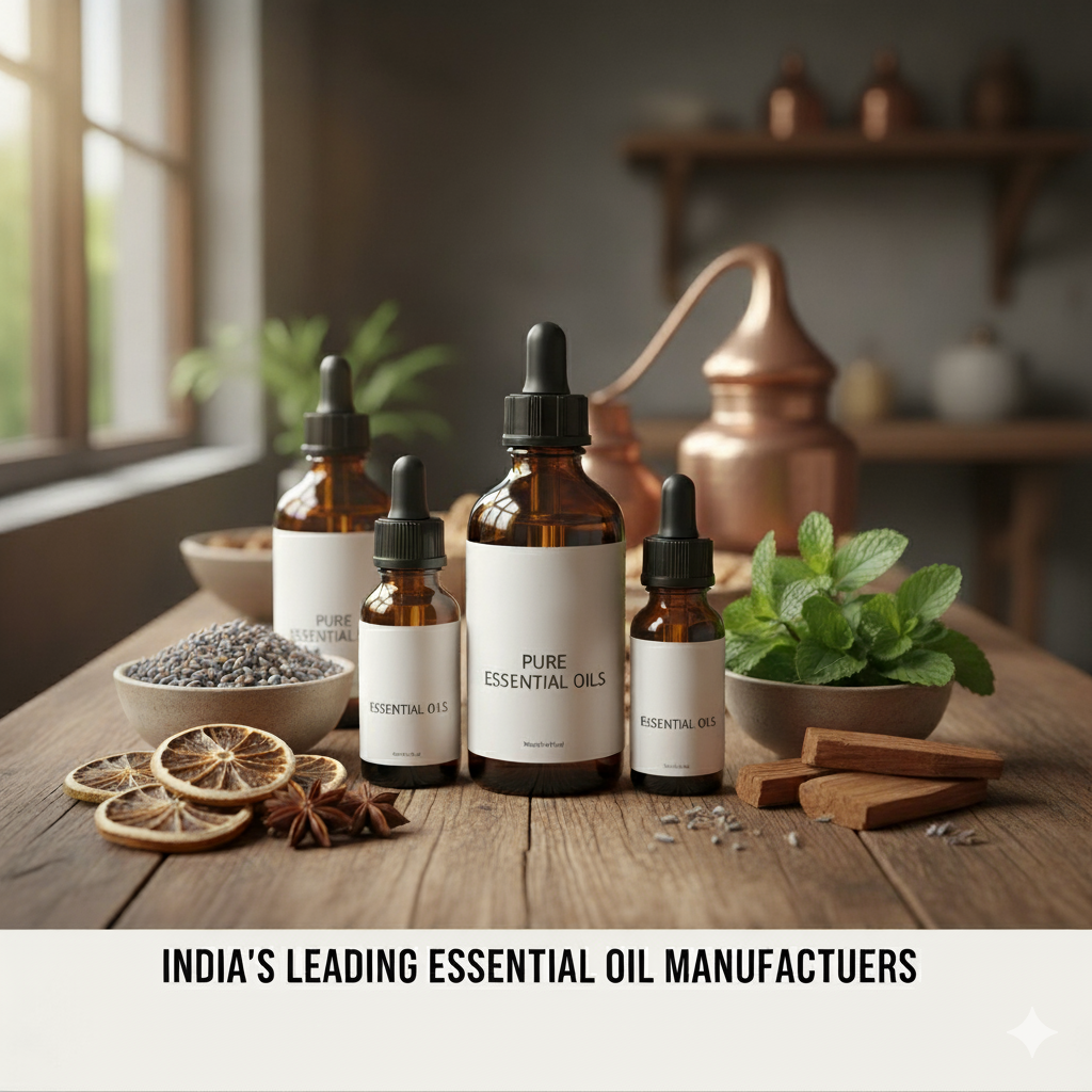 Top Essential Oil Manufacturers in India | 100% Pure & Natural Oils for Export and Wholesale