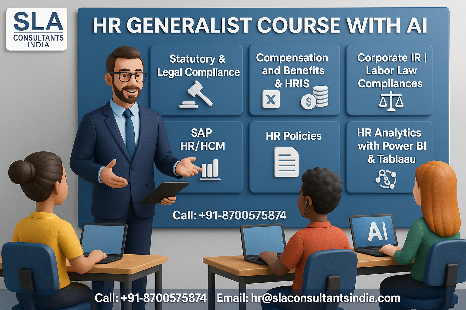The HR Generalist with HR Analyst Course: Complete HR Internship, Update with SAP HR and AI Skills for 2026, by SLA Consultants India, Ranked #1 in NCR for Online/Classroom Training
