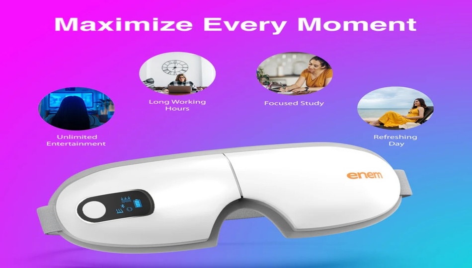 ENEM Eye Massage Machine – Heat & Air Compression Eye Care Device