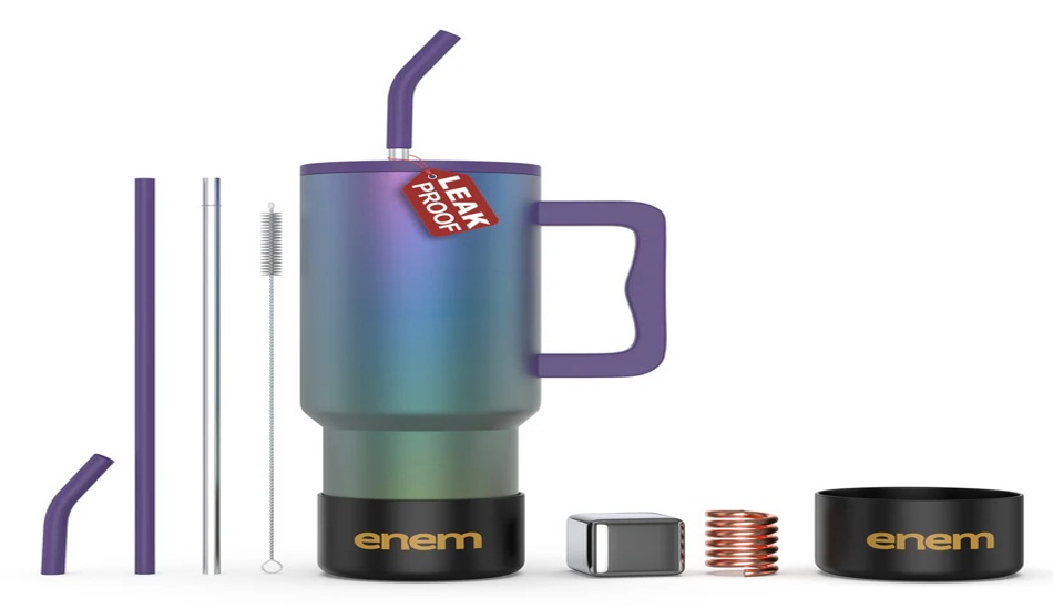ENEM Tumbler with Straw – 1200ml Stainless Steel Insulated Travel Mug | Cotton Candy Cloud
